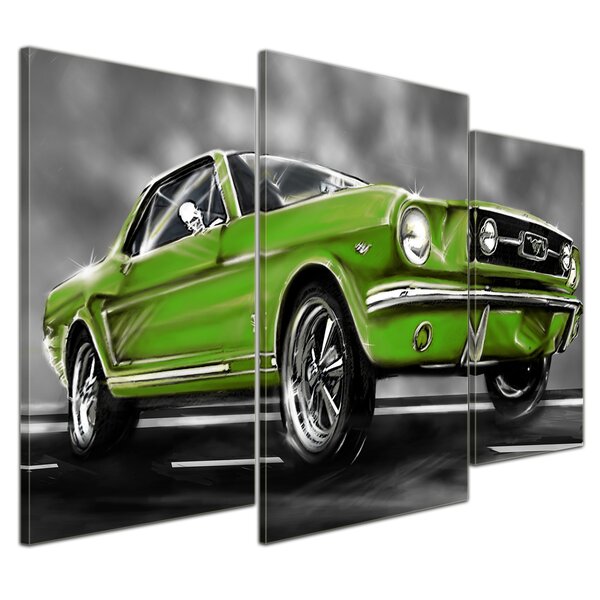 East Urban Home 3 Tlg Leinwandbilder Set Mustang Graphic Grafikdruck Wayfairde 